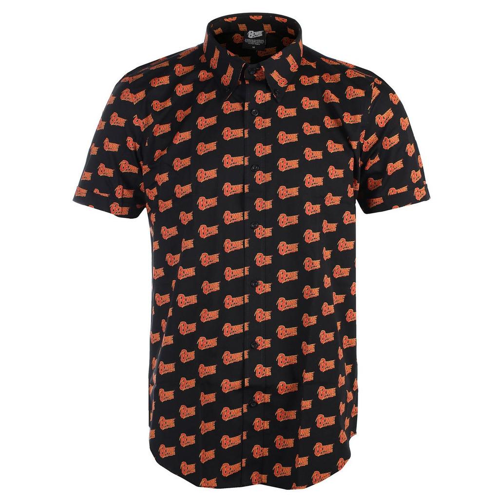 David Bowie Unisex Adult All Over Logo Shirt