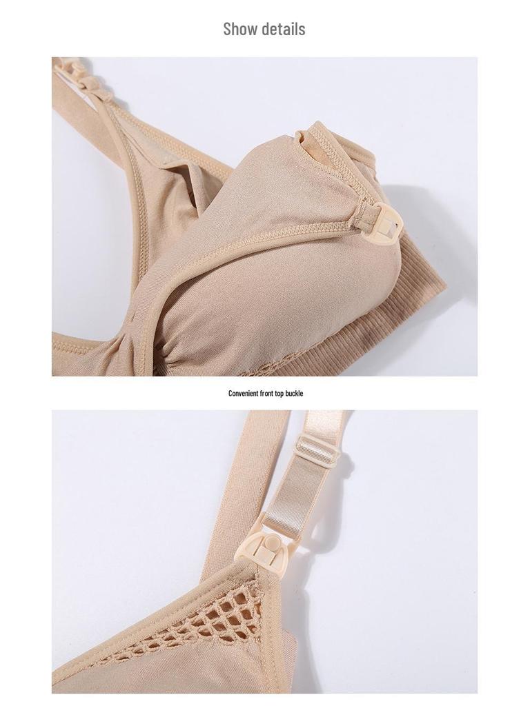 Wire-Free Front Open Maternity & Nursing Bra for Pregnancy, Postpartum, Breastfeeding