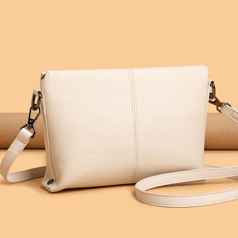 Leather women's bags, high-end new models, trendy fashion and simple shoulder messenger bags, first-layer cowhide small bags