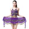 Sequins Women Belt Skirt with Gold Color Coin Belly Dance Belt Belly Dance Hip Scarf  Show Costumes