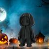 Halloween Niedliche Figur mit Kapuze – 3D-gedruckte Figur mit schwarzem Umhang für drinnen und draußen, Heim-, Schreibtisch-, Gartenornament, lustige gruselige Partydeko