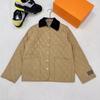 EastRogue Winter Classic British Checkered Patchwork Corduroy Golden Armor Cotton Jacket Coat for Women