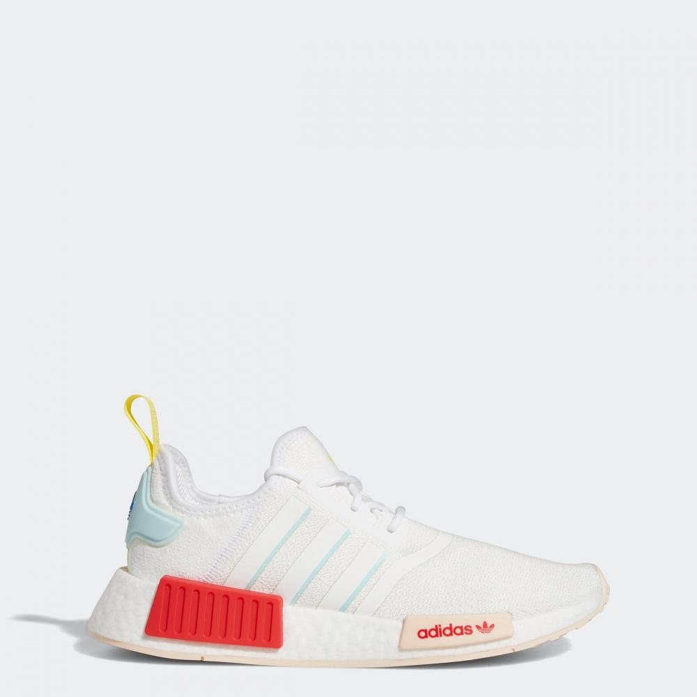 

Adidas Женские кроссовки adidas NMD R1 Cloud белые, почти синие, ярко-красные