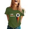 Women’s Casual Crewneck Short Sleeve Pullover T Shirt with Letter Print and Graphic Design for Sports and Everyday Wear