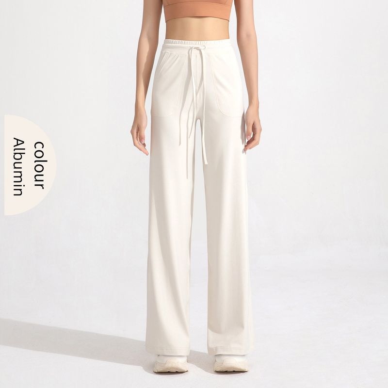 Ola Breeze Antibacterial Straight-leg Loose Pants Female High Waist Loose Leisure Slimming Pants Fitness Yoga Pants Cool Feeling