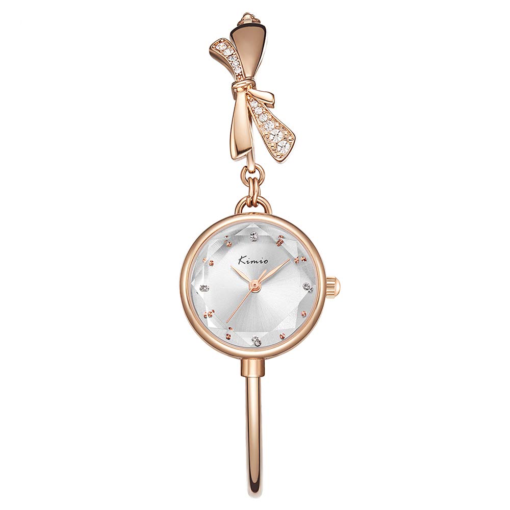 

Часы женские Kimio K6435 с браслетом-цепочкой и стразами (Золотой Белый)