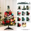 DIY Blue & White PVC Flocked Christmas Tree Set with Ornaments