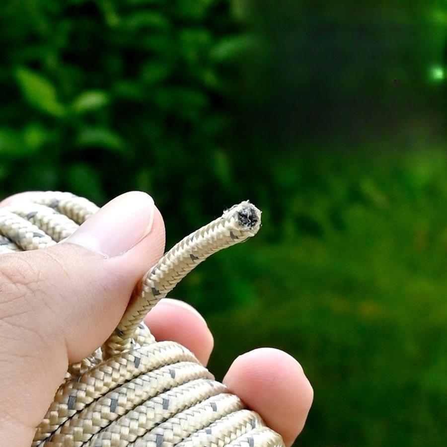 20 Meter Tent Windproof Rope Reflective Camp Rope Windproof Rope Canopy Sunshade Pole Ground Nail Fixing Pull Rope 4mm Thick