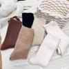 Damen Winter Wollsocken Warm Verdickt Kaschmir Pelzig Mode Einfarbig Gestrickt Bequem Haussocke Weich Mittelschaft Thermosocke