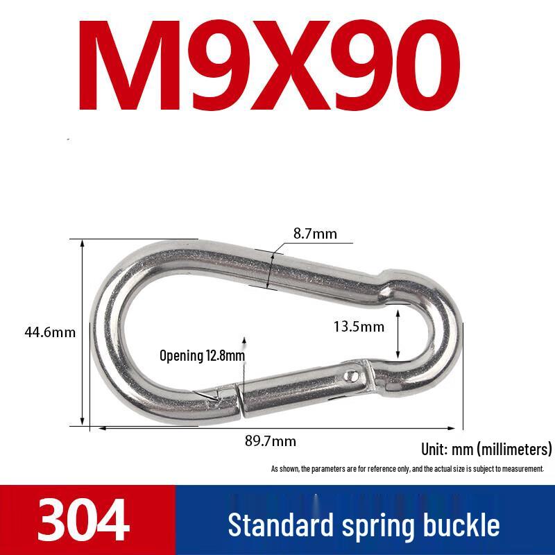 Stainless Steel M9x90 Utility Carabiner Snap Hook