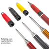 2.8Mm 2-In-1 Woodworking Mechanical Pencil With Lead And Built-In Sharpener For Deep Hole Carpenter Marking Pencils Tool
