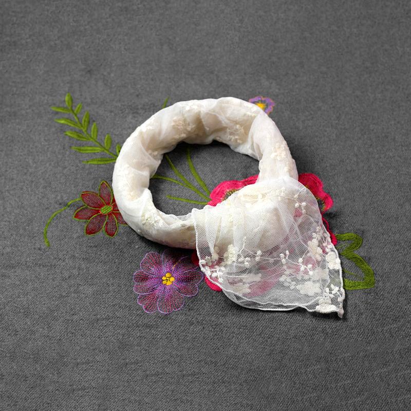 

1 шт. бандана на голову и шею, готический кружевной шарф, повязки на голову, квадратный шарф принцессы с вышивкой, цветком