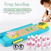 Bowling Rana Giocattolo per Bambini Tavolo da Festa Giochi Sportivi Interattivi Regali Educativi per Bambini Giocattoli Set Mini Bowling a Cartoni Animati Gioco da Tavolo
