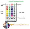 16-Color Remote Control Motion Sensor Ambient Light with Magnetic Suction and Rechargeable Battery for Cabinets and Parties