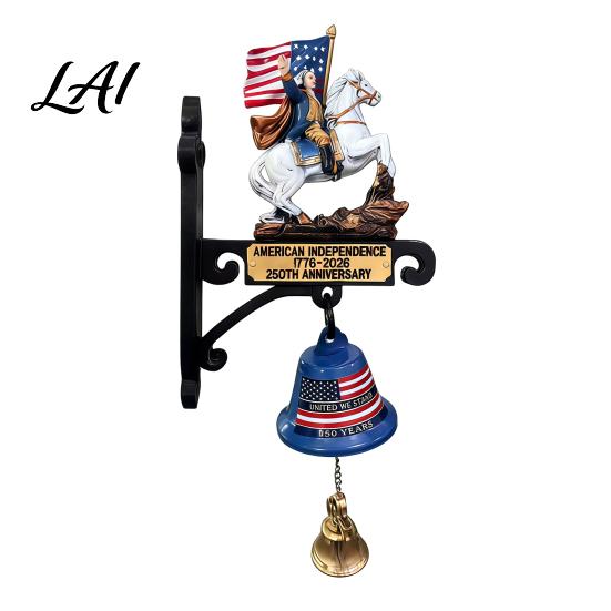 Outdoor Doorbell Chime Wall Mounted Cast Iron Bell for Vintage Dinner Rustic Hanging Outside Front Door Garden Home Decor Clear Sound