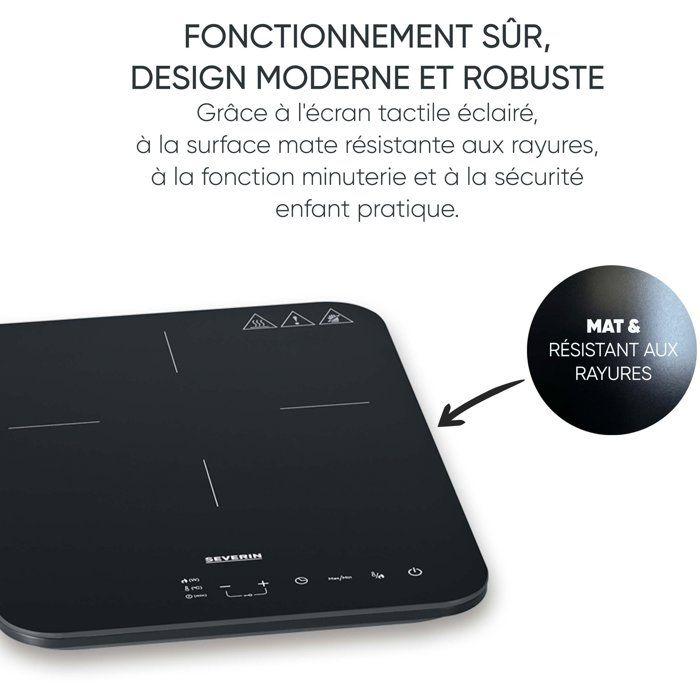 Portable Induction Cooktop - SEVERIN - 1 Burner - 28 X 37 X 4.2 Cm - Black - DK1032