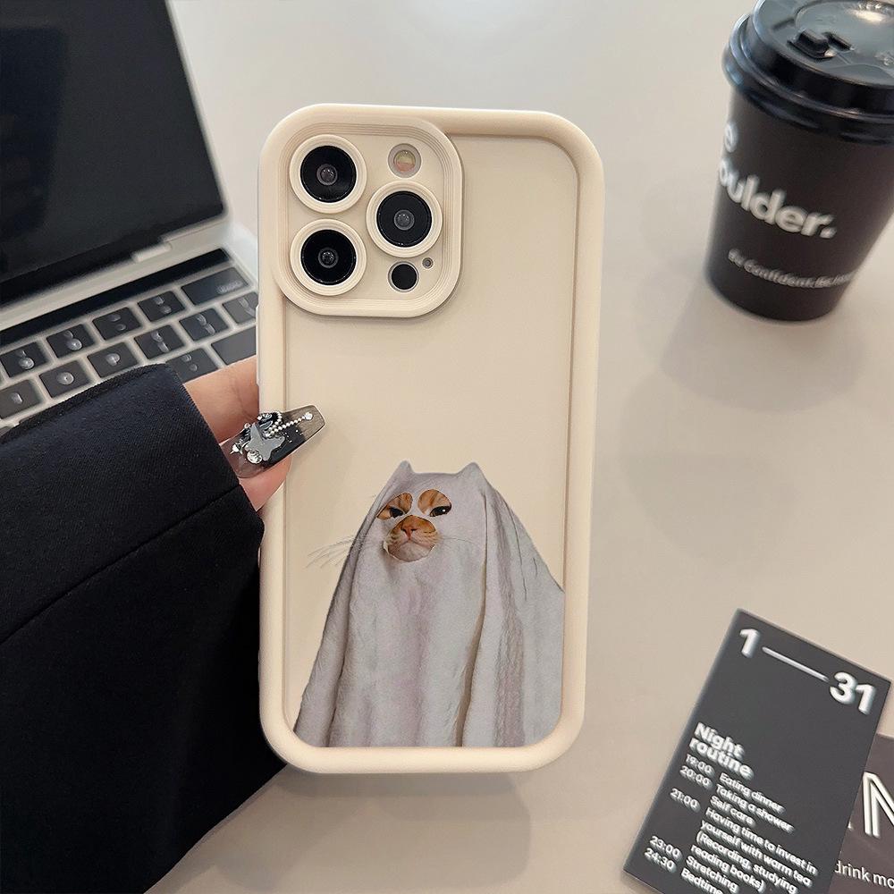 

Frosted Halloween Kitten Headgear iPhone 17 Pro Max Case - Impact Resistant with Precise Cutouts iPhone 13 Pro