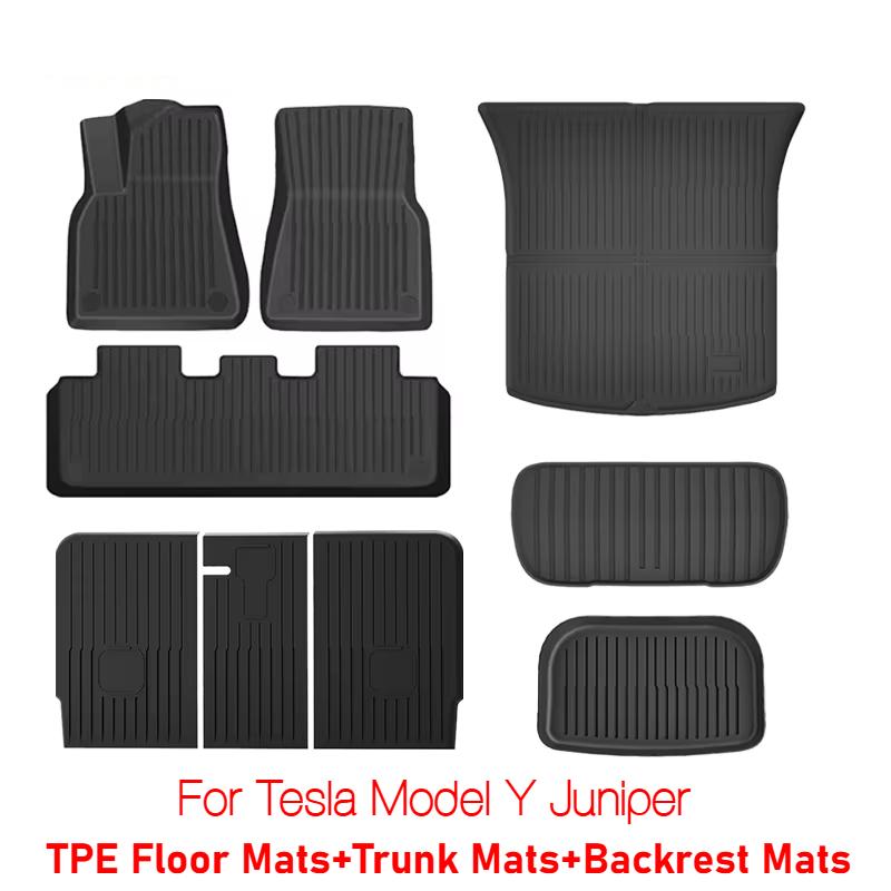 Floor Mats for New Tesla Model Y 2025+ Juniper 2025 Trunk Mats Double Menes Liners Left Right Hand Drive Car Interior Protect