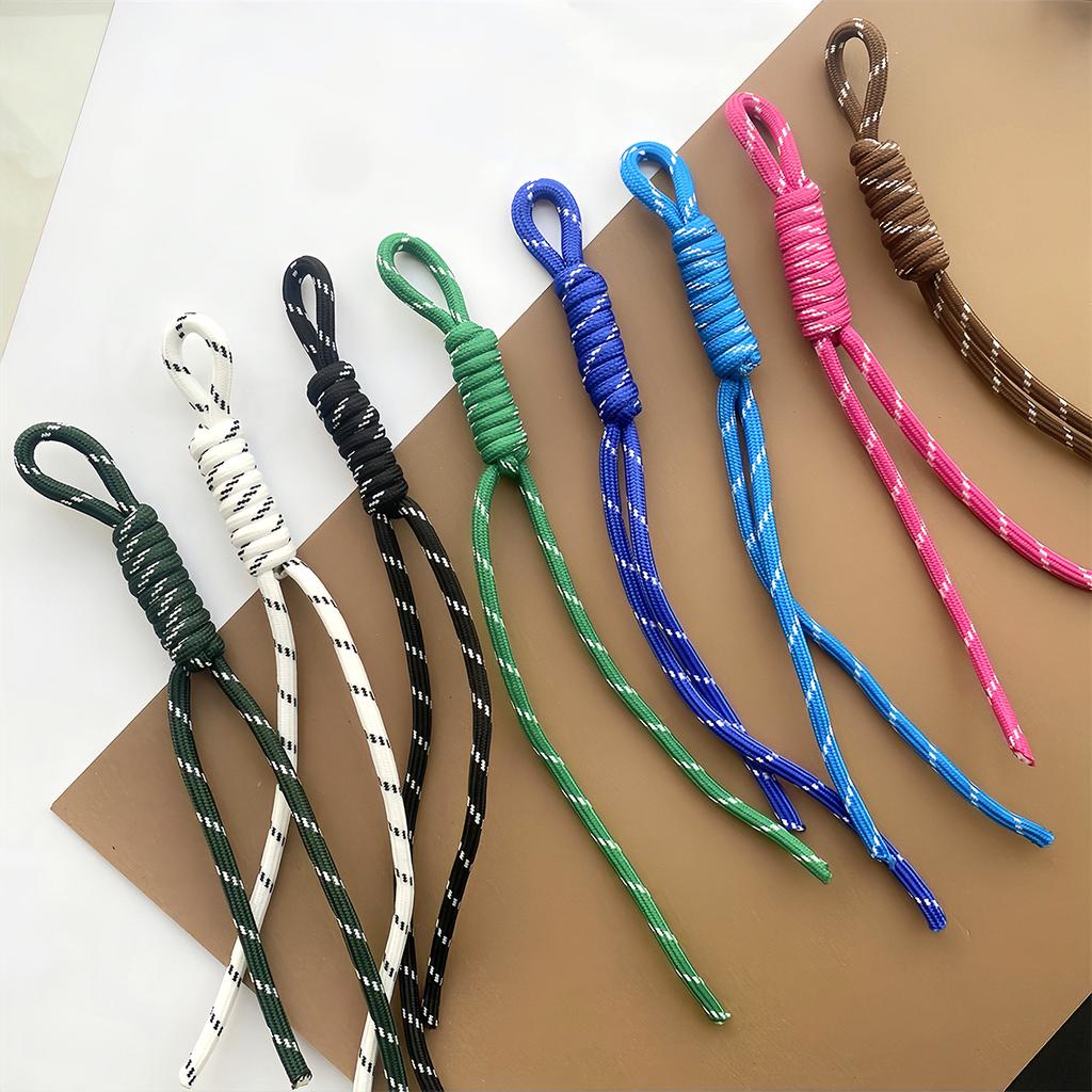 3-5PCS Creative Braided Lanyard Keychain Ins Handmade Knot Nylon Rope Strap Cord for DIY Key Chain Pendants Bags Accessories