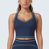 New contrasting color tight high elastic breathable yoga suit six-piece sports running fitness yoga suit women