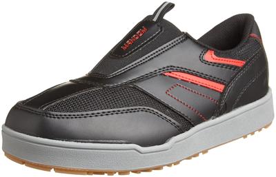 Work Mandom Cm [Margo] Shoes, Slip-on, Anti-slip Sole, Grip, 50, Unisex, Adults, Black, 25.0