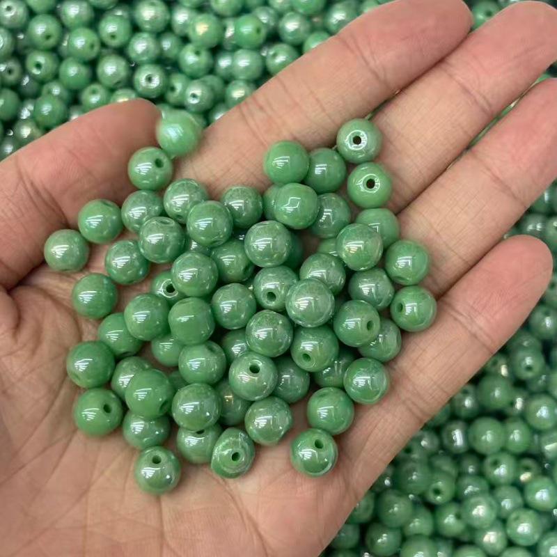 8mm Round Iridescent Tourmaline Beads for DIY Bracelets, Necklaces, Phone Straps, and Clothing Accessories
