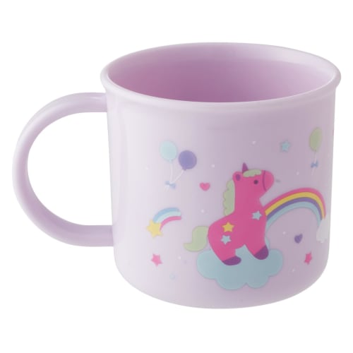 Skater Children's Plastic Lunch Cup, 200ml, Dishwasher Safe, Made In Japan, Little Unicorn Design, Girl's KE4AAG-A