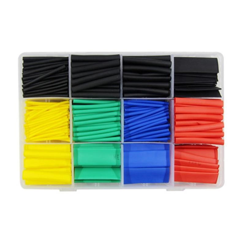 Wire Protector Sleeve Kit Heat Shrink Tubing In Multiple Size for Enhances Electrical Safety With Case