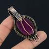 Ruby Pendant Gemstone Jewelry, 999 Copper Wire Wrapped Handmade Pendant, Latest Design Jewelry