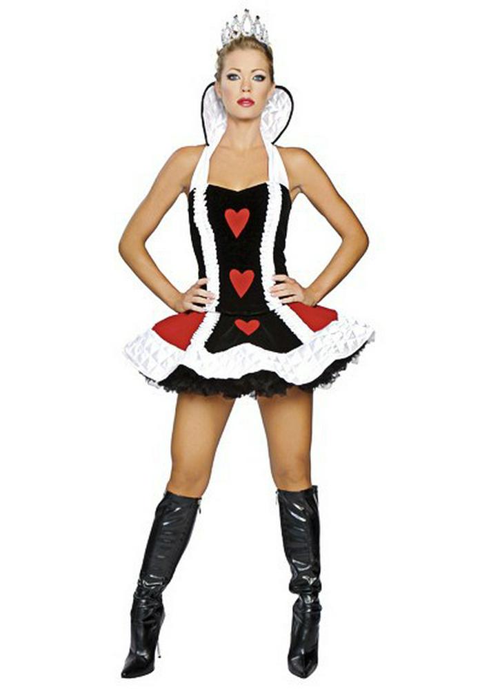 

New Red Heart Queen Halloween Tailcoat Costume - Plus Size European & American Style Extra Large