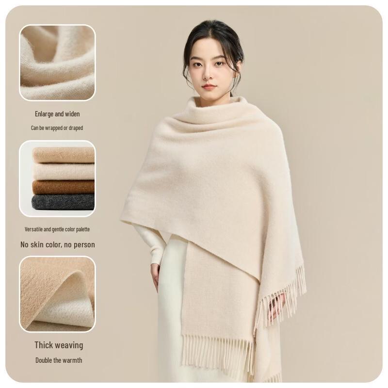 JIUMU 100% Pure Wool Women's Shawl Scarf