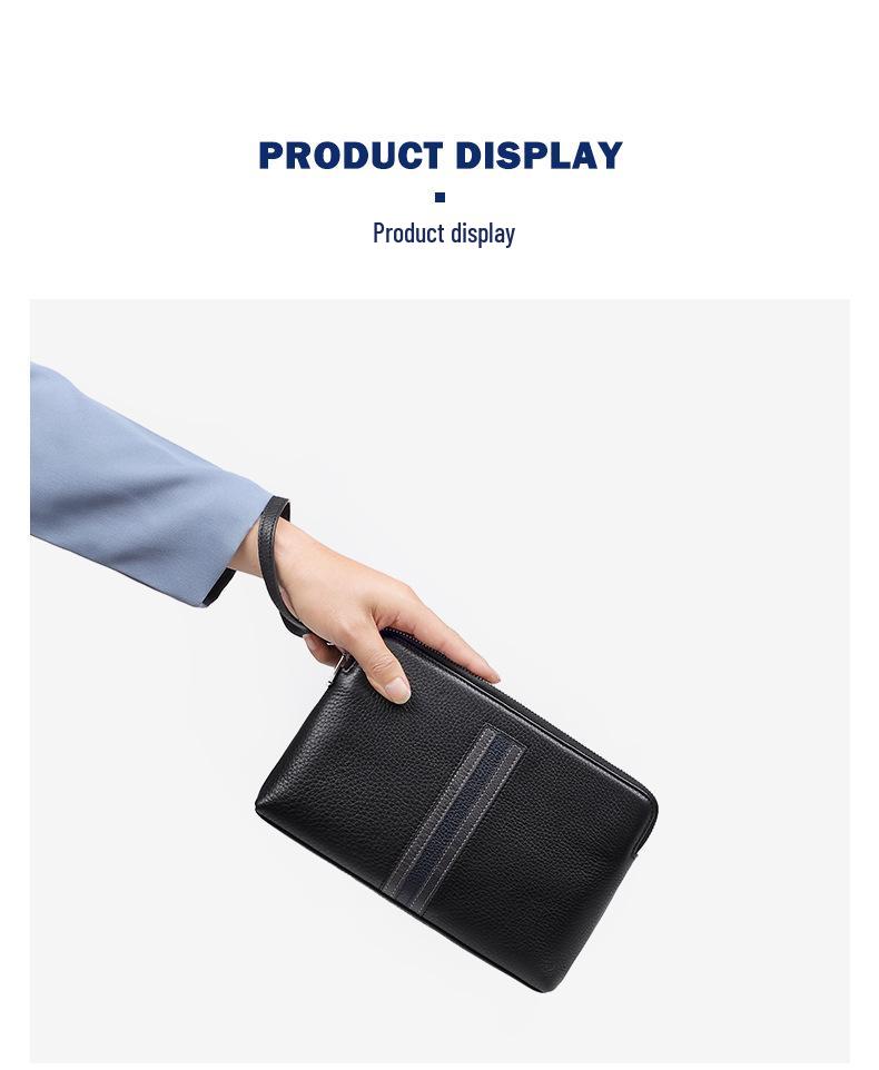 Men's Genuine Leather Large Capacity Clutch - Fashionable Envelope Bag In First Layer Cowhide