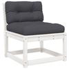 VidaXL Salon de Jardin avec Coussins 5 pcs, Canapés de Patio, Ensemble de Meubles, Mobilier de Terrasse Extérieur, Blanc 3216981