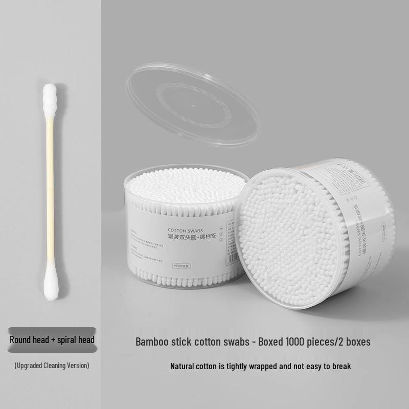 Double-Headed Cotton Swabs: Disposable Hygienic Ear Cleaning  Makeup Tools with Small Fine Pointed Tips.