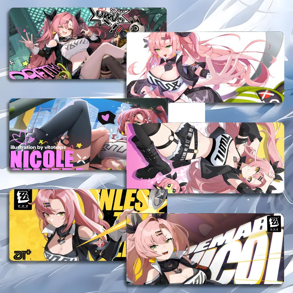 Gamecharacter Cool Zenless Zone Zero Nicole Demara Mouse Pad Mousepad Large Gaming Lockedge Thickened Pc Table Desk Mat