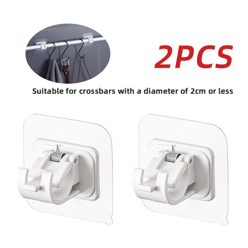 

2 шт. Регулируемый зажим для шторного карниза, самоклеящийся зажим-крючок, держатель для штор, настенный кронштейн, настенный зажим без гвоздей