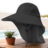 Outdoor Fishing Hat Sun Protection Hat Foldable Unisex Sun Hat Adjustable Safari Hiking Cap with Neck Protection for Summer