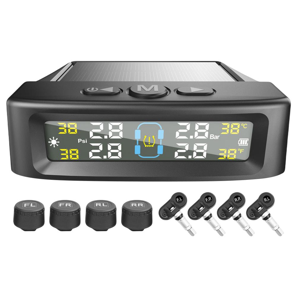 Tire Pressure Monitoring System with 4 Sensors Tire Pressure Monitor System Universal TPMS for Car Sedan SUV