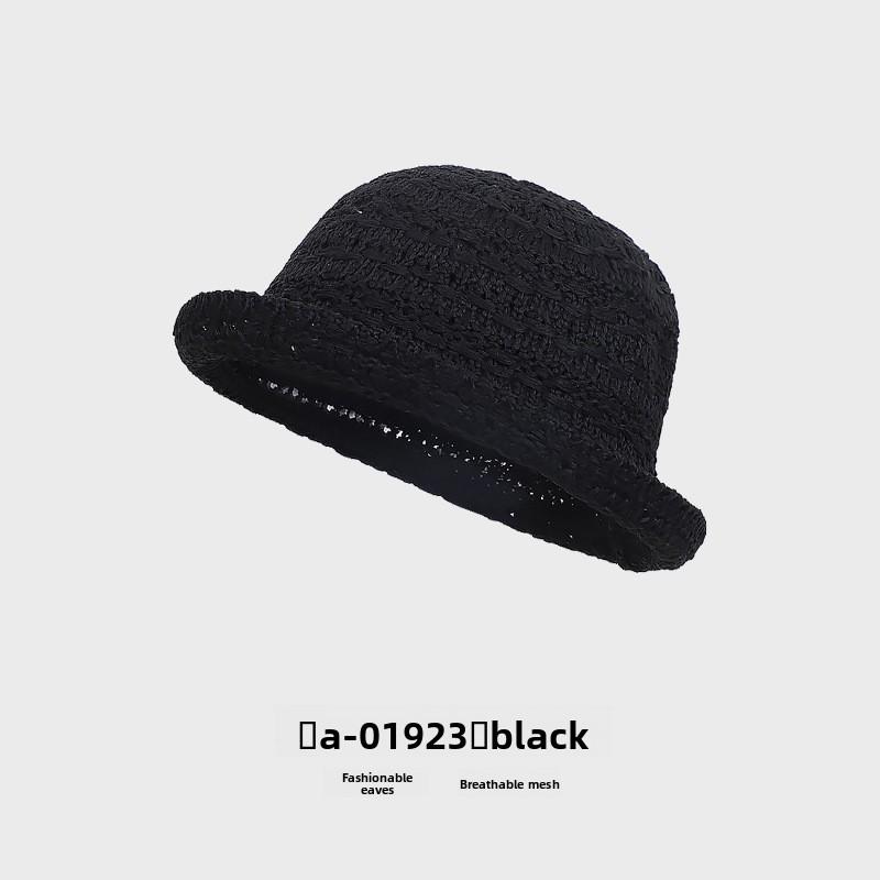 Cappello a Secchiello in Maglia di Cotone da Donna Estivo Protezione Solare Traspirante Casual