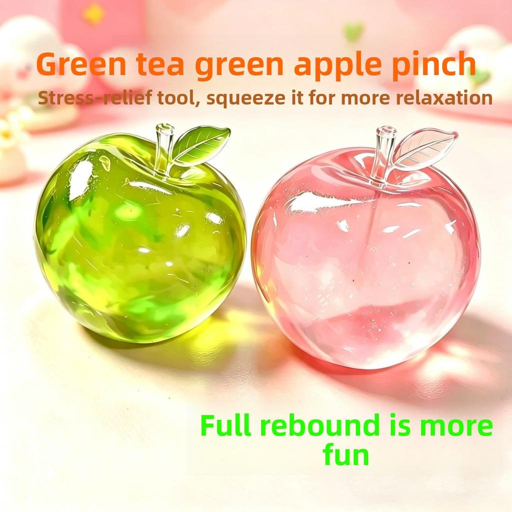 Green Apple Maltose Stress-Relief Anger-Release Moldable Bouncy Gift Fun Toy Office Toy Stress Relief Adhd