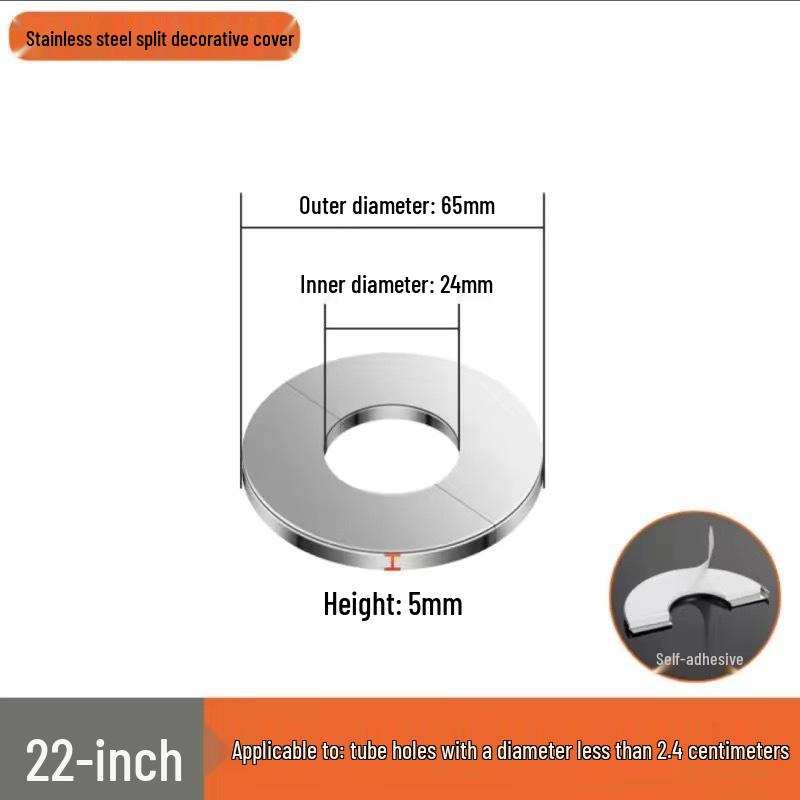 Dekorativní kryt z nerezové oceli pro nástěnný otvor pro baterii a sprchový ventil