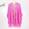 Ethnic Style Ladies Tassel Cape Hollow Wraps Scarf Coat Womens Knitted Shawl
