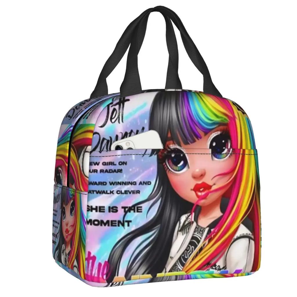 Rainbow High Isolierte Lunch-Tragetasche für Damen Sunny Madison Tragbare Kühltasche Thermische Lebensmittel-Lunchbox Outdoor Camping Reisen
