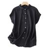 Plus Size Shirts Summer Women‘s Loose Lapel Elegant Short Sleeved Casual Ladies Blouses Button Up Fashion Comfortable Tops