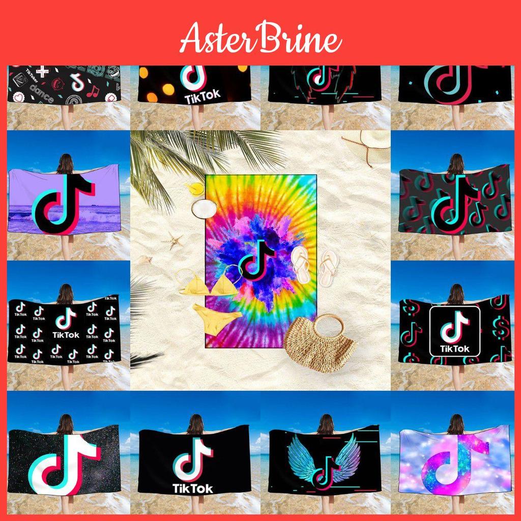 Unique Tiktok Printed Towel Crafted From Premium Micro Fiber For Showering Elegance