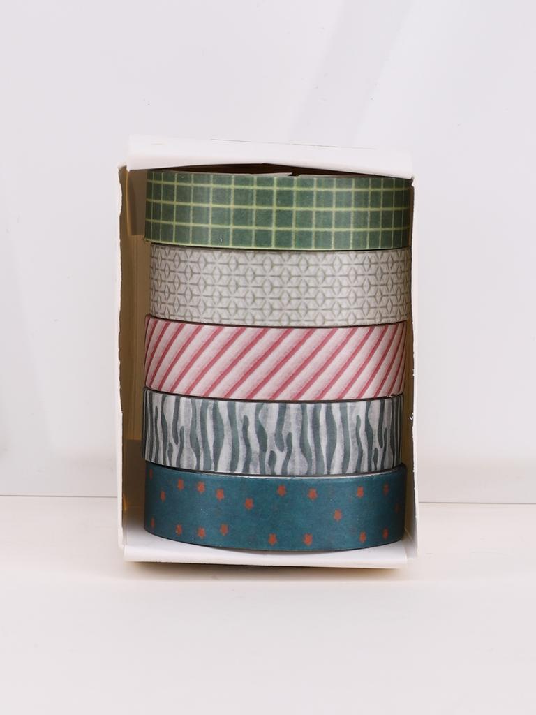 5 Rollen/Box Vintage Washi Tape Dekoration Washi Masking Tape Geschenk für Künstler Scrapbooking Schreibwarenzubehör Washi Tape