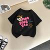 Children T-shirt Cute Cat Printed Kids 100% Cotton Clothes Tops 2-13Y Loose-fit Casual  O-Neck Short-sleeve T-shirt