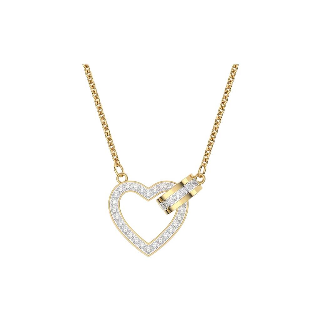 Swarovski Heart Pendant Necklace Women necklace Gold 5636449 Single Item