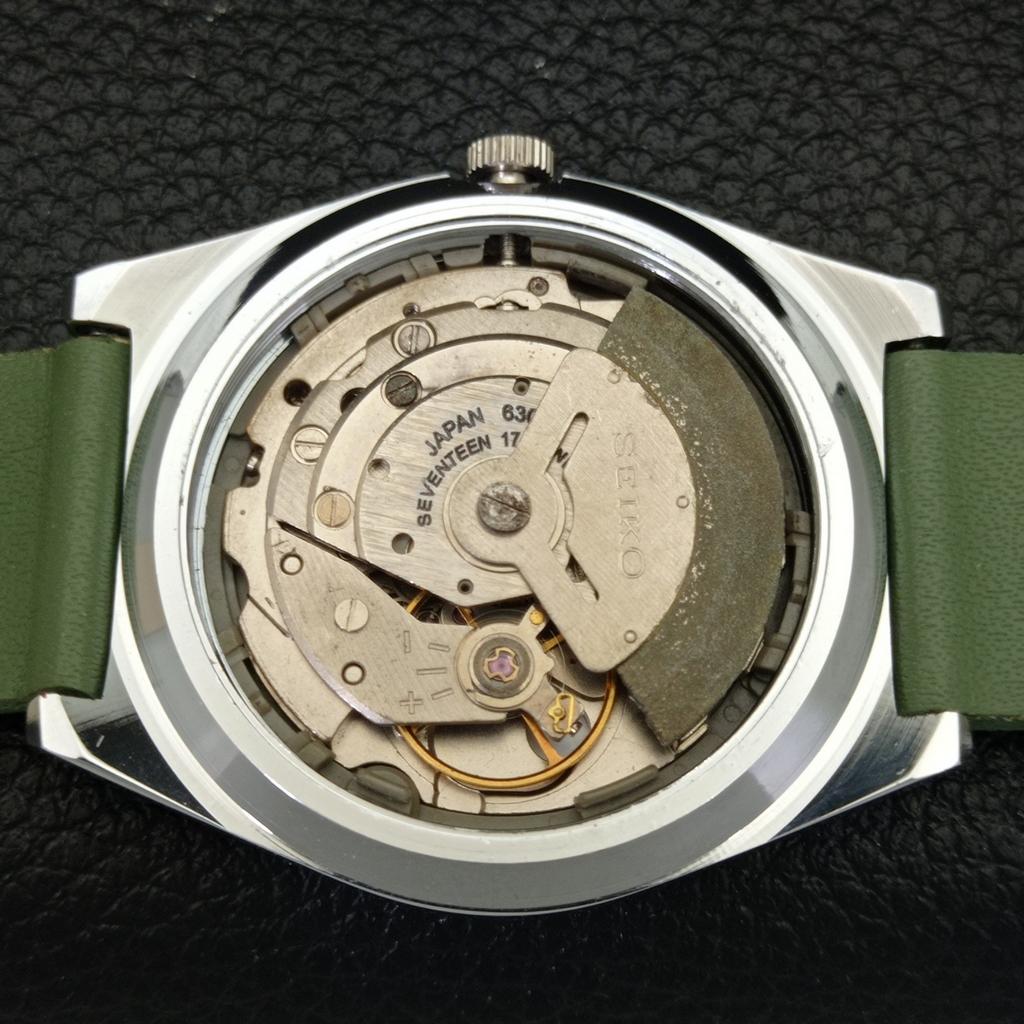 CEAS SEIKO 5 AUTOMATIC JAPONEZ VINTAGE RECONDIȚIONAT, BĂRBĂTEȘTE, CU CADRAN VERDE, A434689-2, R121-a434689