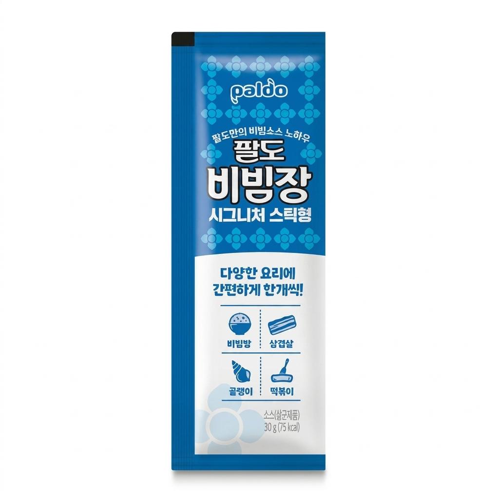 [Set] Paldo Signature Bibimjang Sweet & Spicy Sauce Sticks (30g X 20 Pcs) - Portable Authentic Korean Dressing